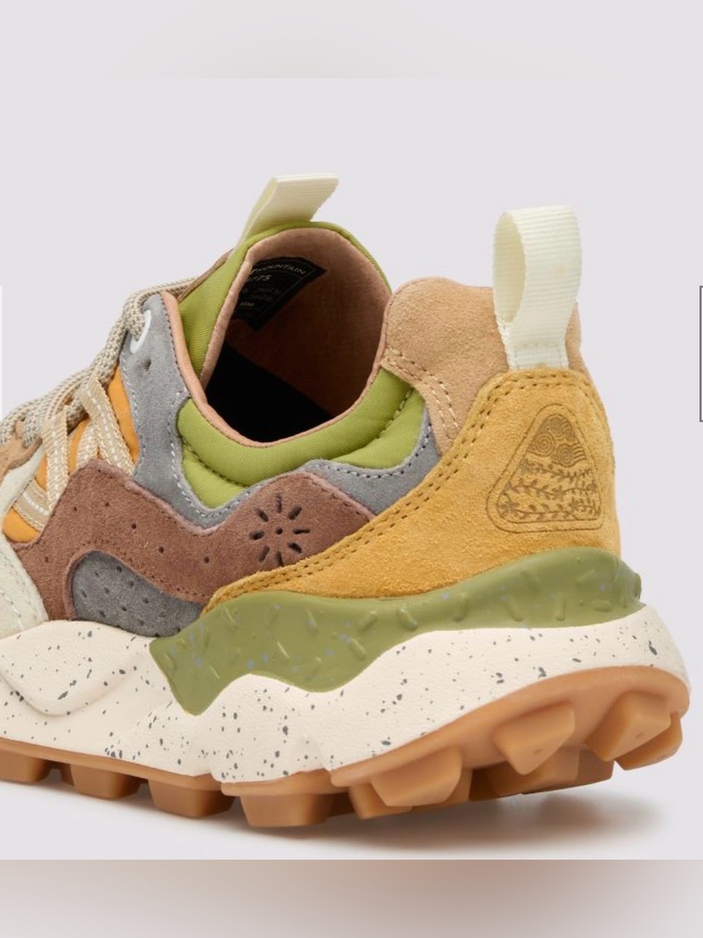 NWT Flower Mountain YAMANO 3 UNI Suede and technical fabric sneakers - Ocher - Picture 4 of 16